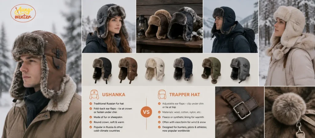 Trapperhüte und Ushankas